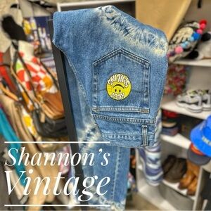 Zana-di keep smiling VNTG Y2K sz 5/6 tie dye raw hem flare jeans A6